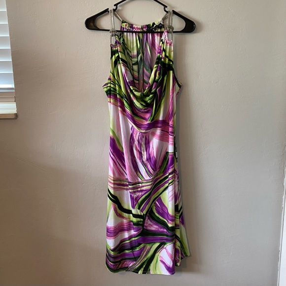 Essentials by Milano Dresses & Skirts - 2/$20 Essentials by Milano Women’s Cowl-Neck Chain Strap Sleeveless Print Dress